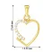 Золотой кулон Сердце с фианитами (арт. 423181ж) – изображение 2