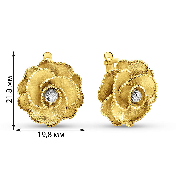 Золотые серьги Francelli (арт. 111276ж) – изображение 7