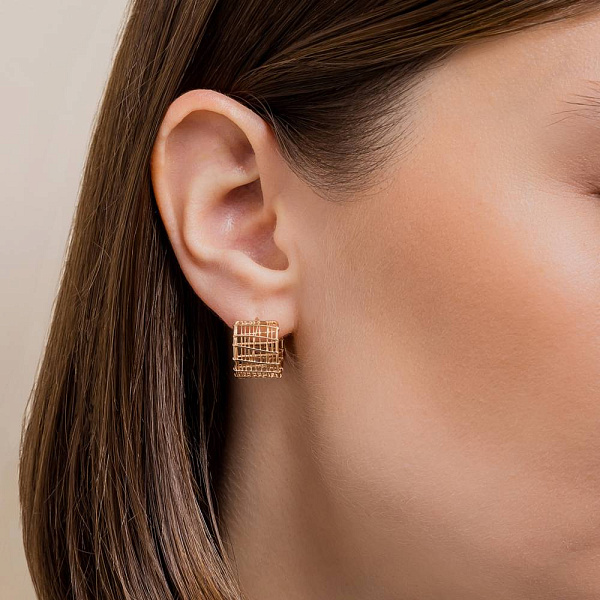 Серьги из красного золота (арт. 111280) – изображение 2