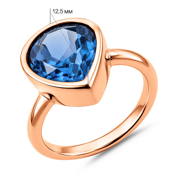 Золотое кольцо с кварцем (арт. 152578) – изображение 3