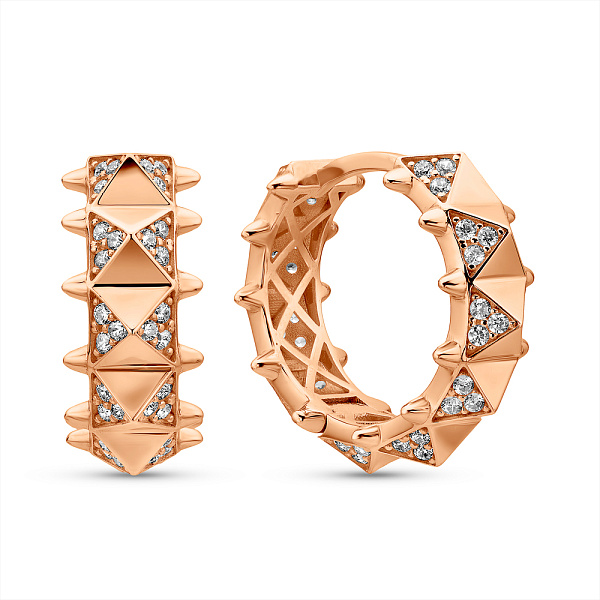 Золотые серьги с фианитами (арт. 1091902/20) – изображение 1