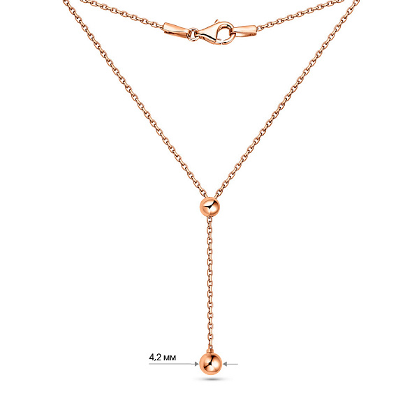 Золоте кольє Fly з регульованим розміром (арт. 352373/1) – зображення 5