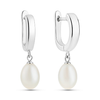 Серебряные серьги с жемчугом (арт. 7502/2110583жб)