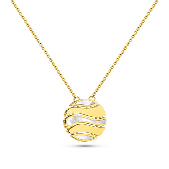 Золотое колье с перламутром Francelli (арт. 352717жп)