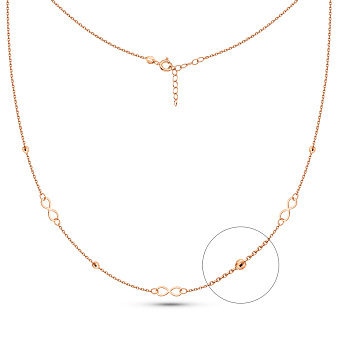 Фото Колье Бесконечность из красного золота (арт. 352766)