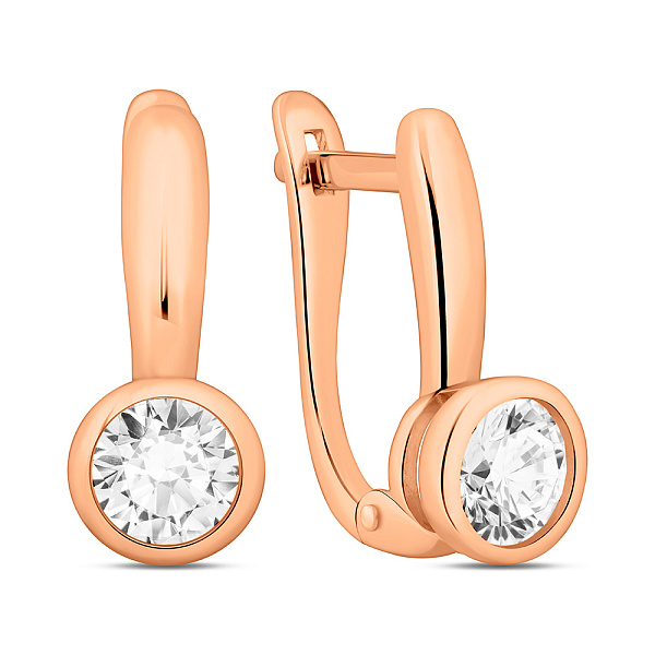 Золоті сережки з фіанітом (арт. 112700) – зображення 1