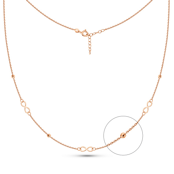 Колье Бесконечность из красного золота (арт. 352766) – изображение 1