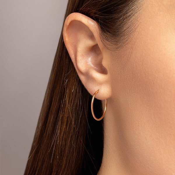 Золоті сережки-кільця (арт. 121900/20) – зображення 2