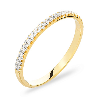 Кольцо из желтого золота с дорожкой из фианитов (арт. 140631ж)