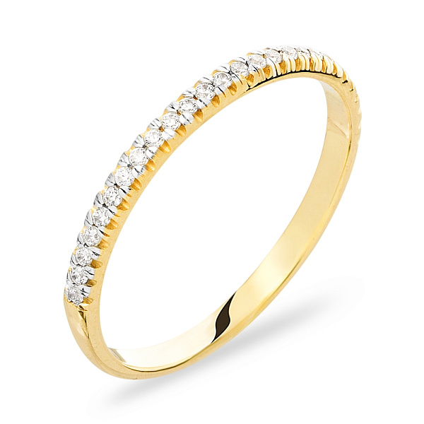 Каблучка з жовтого золота з доріжкою з фіанітів (арт. 140631ж) – зображення 1