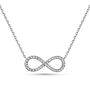 Колье Бесконечность из белого золота с бриллиантами (арт. Ц341289010б)