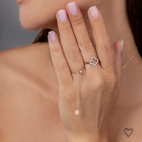 Кольцо FLY из красного золота (арт. 1401061) – изображение 2