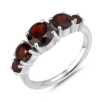 Серебряное кольцо с гранатом (арт. 7501/1914793Г)
