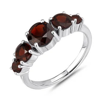 Срібна каблучка з гранатом (арт. 7501/1914793Г)