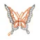 Золота брошка «Метелик» з фіанітами (арт. 360040) – зображення 1