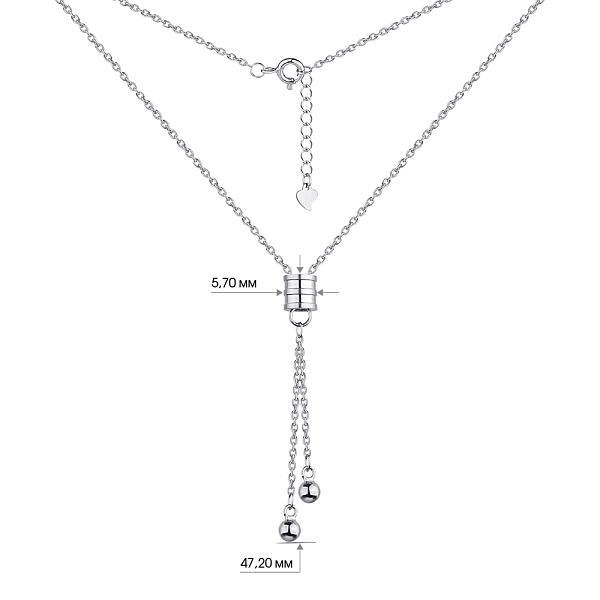 Серебряное колье с шариками Trendy Style (арт. 7507/1363) – изображение 3