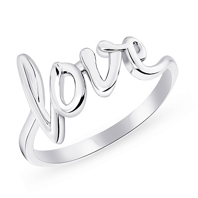 Серебряное кольцо &quot;Love&quot; (арт. 7501/5557)