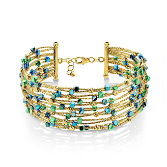 Фото Багатошаровий золотий браслет Francelli (арт. 326732ждзбрз)