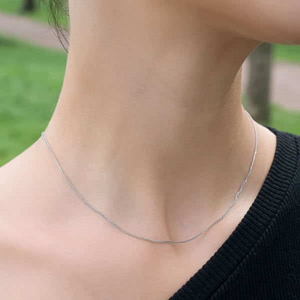 Цепочка из белого золота плетения Колосок (арт. ц303501б) – изображение 2