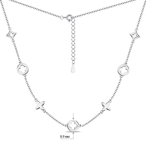 Колье из серебра без камней (арт. 7507/2026) – изображение 3