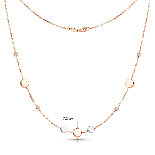 Золоте кольє з фіанітами (арт. 352658кб) – зображення 3