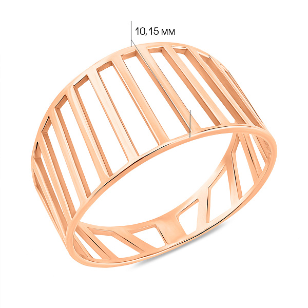 Каблучка з червоного золота (арт. 141314) – зображення 5