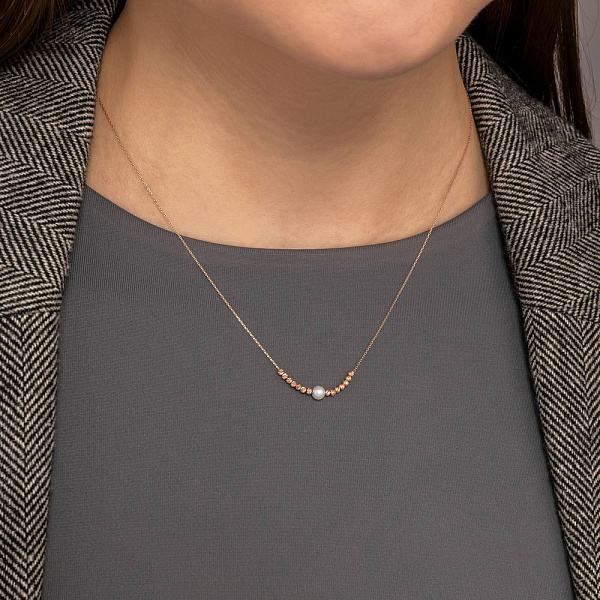 Кольє з червоного золота з перлиною (арт. 352343прлб) – зображення 3