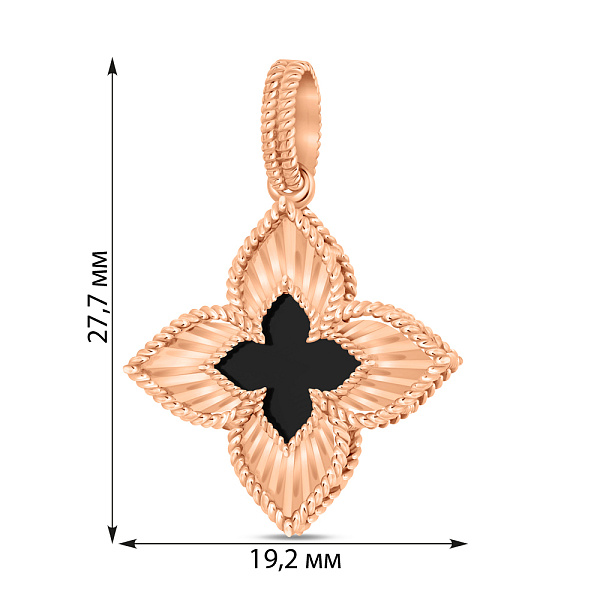Золотий підвіс з оніксом (арт. 424887/20о) – зображення 6