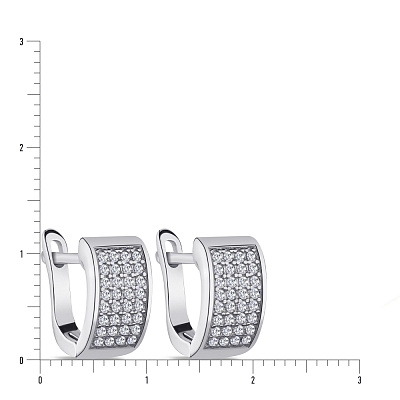 Срібні сережки з фіанітами (арт. 7502/2642)