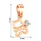 Золотая подвеска «Котенок» с фианитом (арт. 440358) – изображение 3