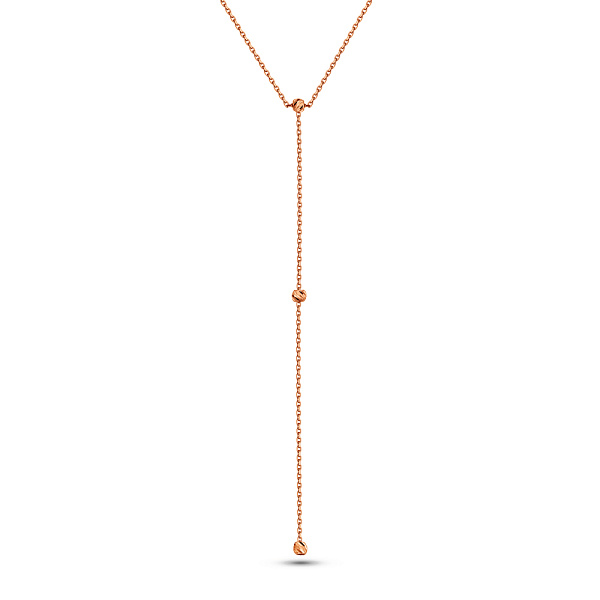 Золотое колье-галстук без камней (арт. 360177) – изображение 1