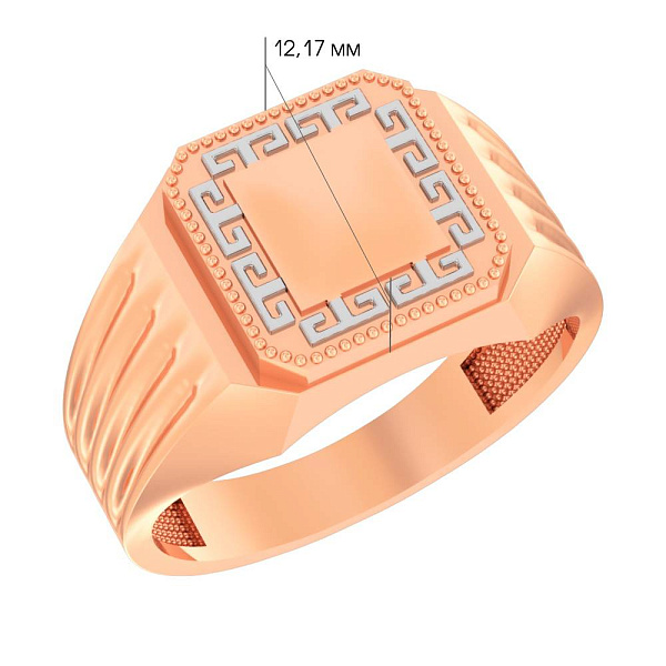 Золотий перстень без каміння (арт. 170007) – зображення 3