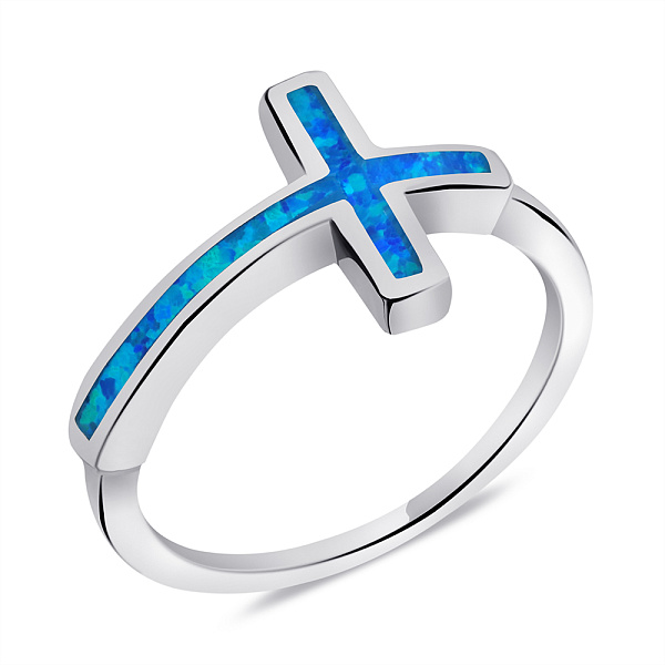 Кольцо из серебра с опалом (арт. 7501/6681Пос) – изображение 1