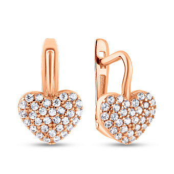 Детские золотые серьги с фианитами (арт. 2109117101)