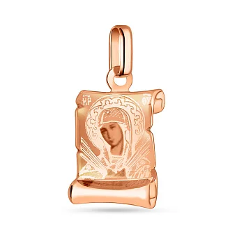Ладанка з червоного золота "Божа Мати Семистрільна" (арт. 422382С)