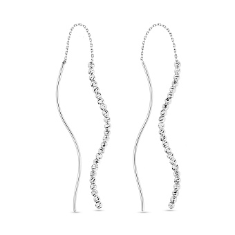 Фото Серьги протяжки из белого золота (арт. 108270б)