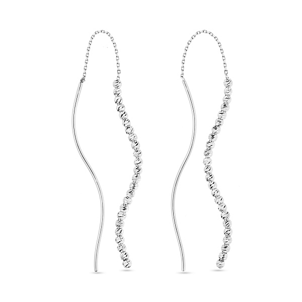 Серьги протяжки из белого золота (арт. 108270б) – изображение 1