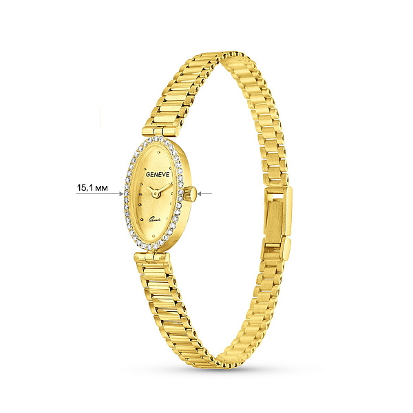 Золотий годинник з фіанітами (арт. 260216ж) – зображення 7