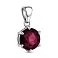 Срібний кулон з великим гранатом (арт. 7503/1690-2ГП) – зображення 1