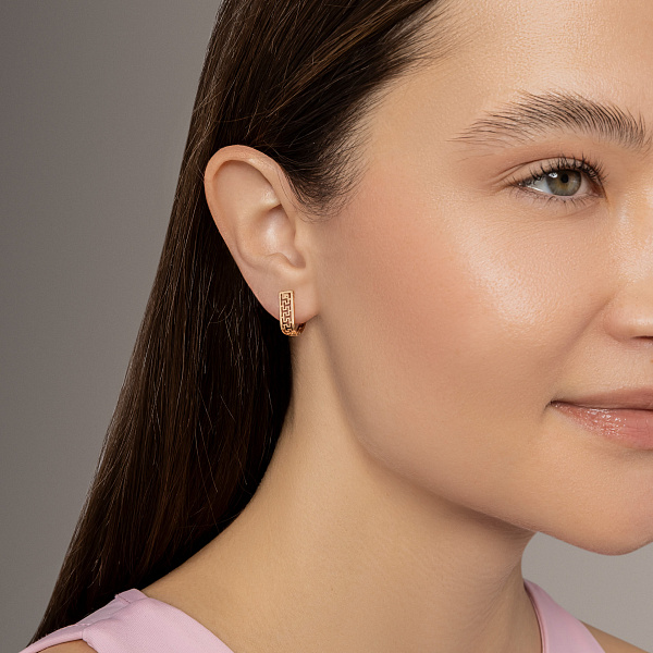 Золотые серьги Олимпия без камней (арт. 110208) – изображение 3