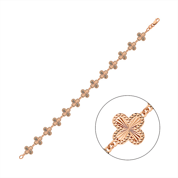 Золотий браслет Конюшина без каменів (арт. 3261351) – зображення 1