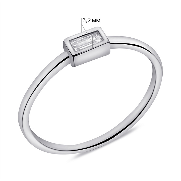 Срібна каблучка з фіанітом (арт. 7501/7025) – зображення 2