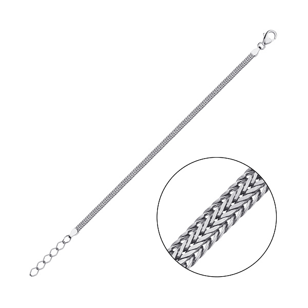 Серебряный браслет без камней (арт. 7509/3107) – изображение 1