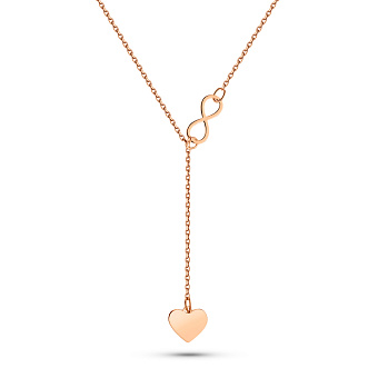 Золотое колье Сердечко (арт. 352759)