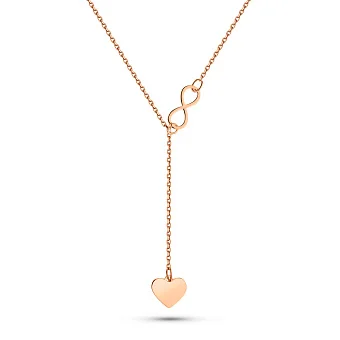 Золотое колье Сердечко (арт. 352759)