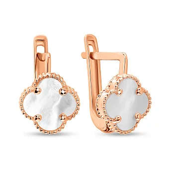 Золоті сережки з перламутром (арт. 106088/9п)