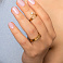 Золотое кольцо с фианитом в желтом цвете металла (арт. 140759ж) – изображение 2