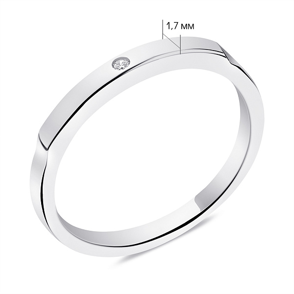 Кольцо из серебра с фианитом (арт. 7501/6377) – изображение 2