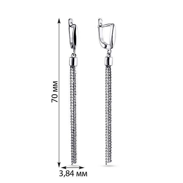 Серебряные серьги с подвесками (арт. 7502/3127) – изображение 2