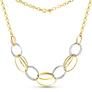 Колье Francelli из комбинированного золота (арт. 352486жб)